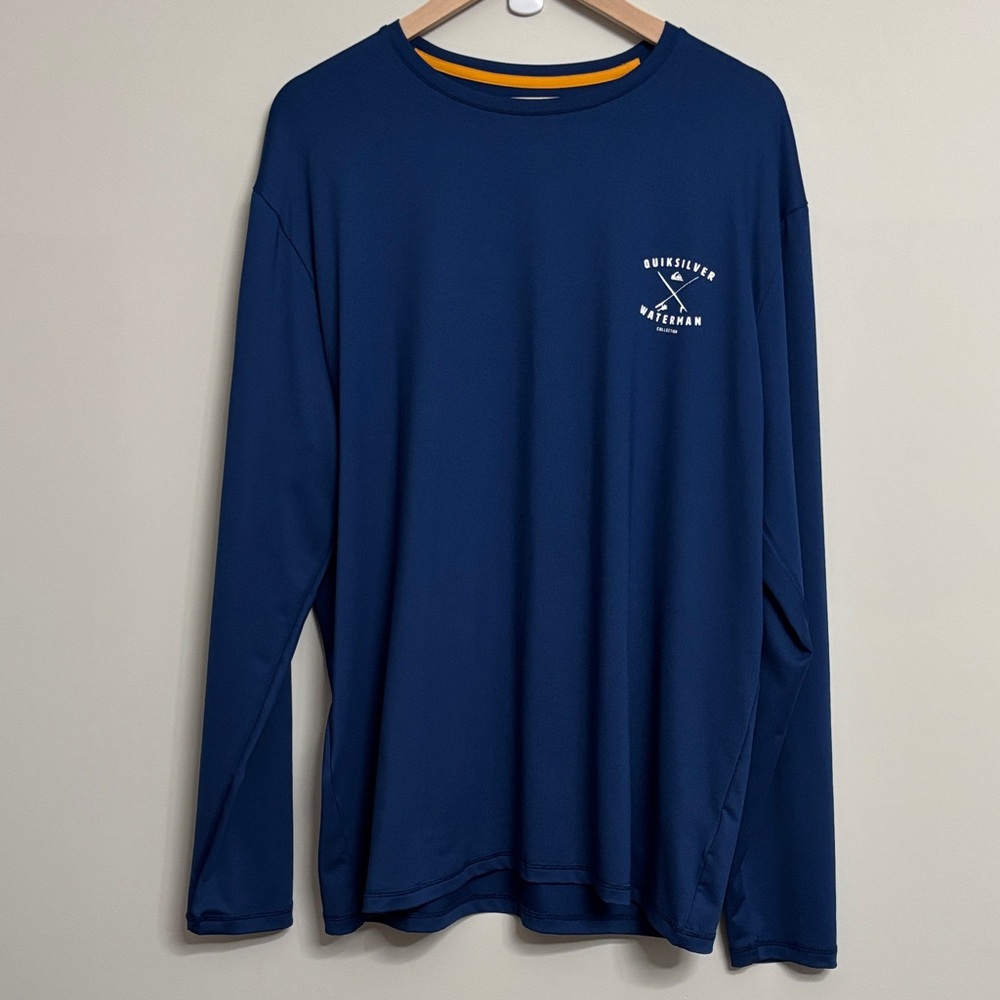 Quiksilver Waterman Collection Deep Blue Long Sleeve Shirt XXL